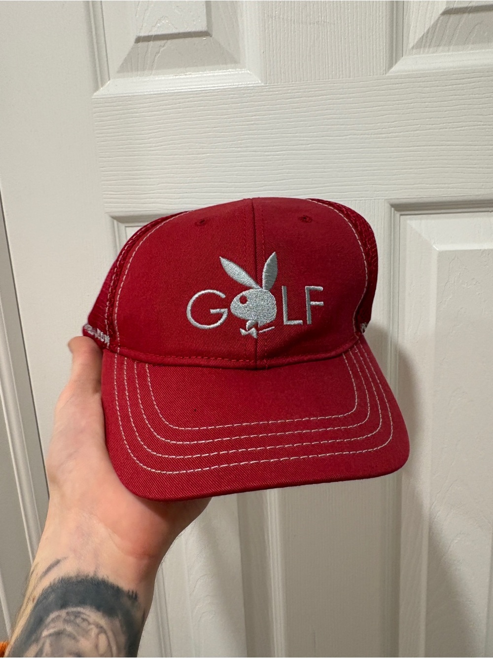 Playboy Golf Red Baseball Cap with Bunny Logo new with tags